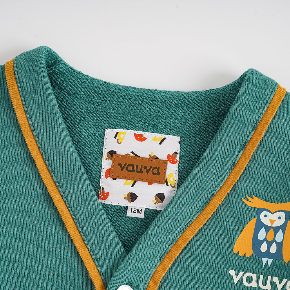 Owl-Print Cardigan