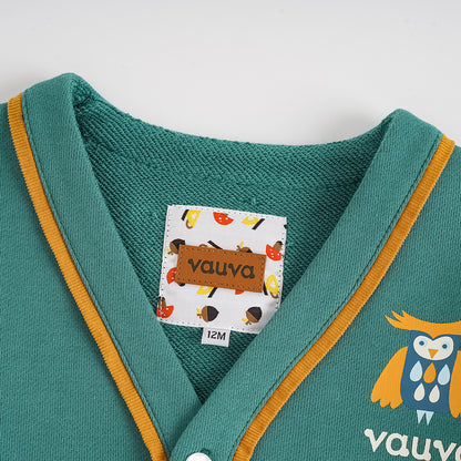 Owl-Print Cardigan