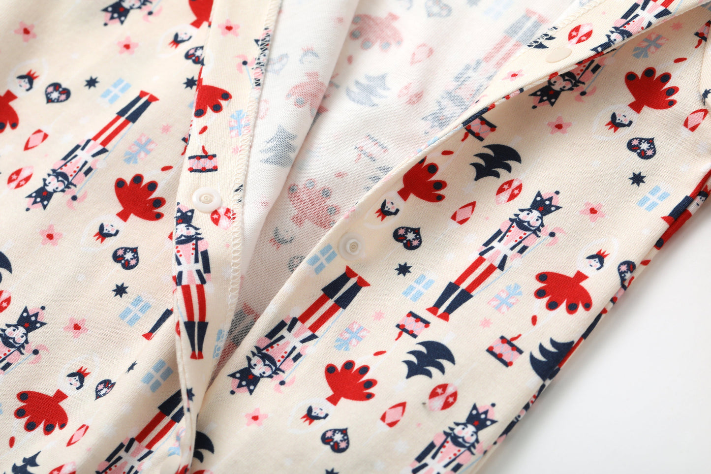 Nutcracker-Print Romper