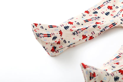 Nutcracker-Print Romper