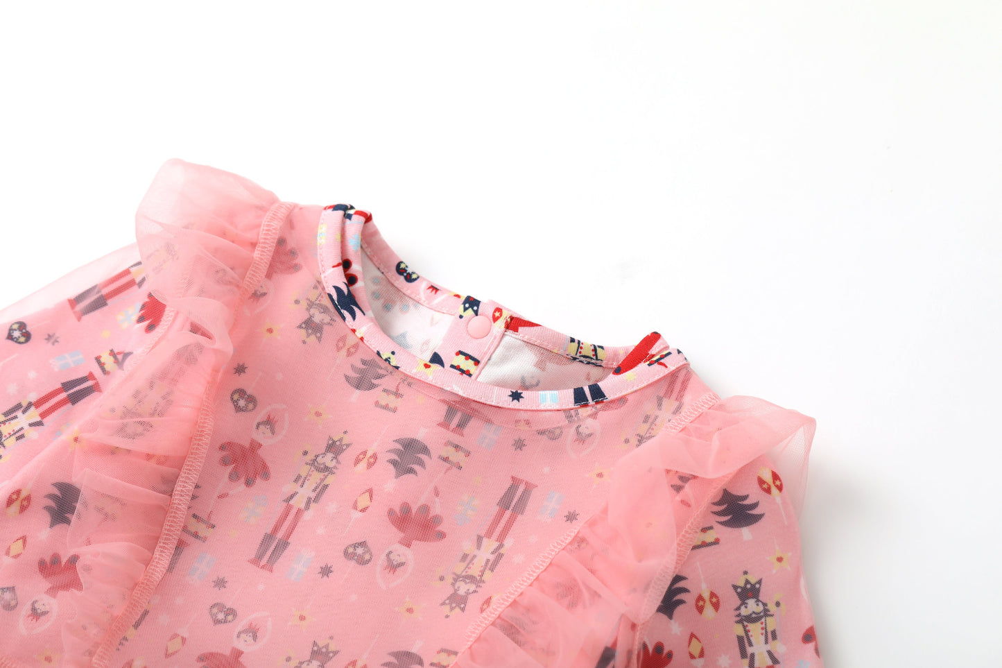 Nutcracker-Print Layered Dress