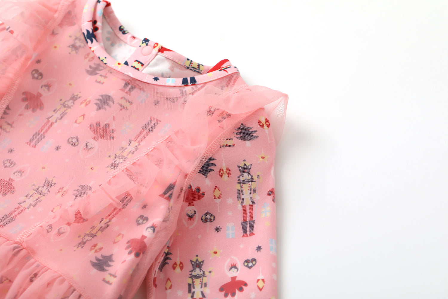 Nutcracker-Print Layered Dress