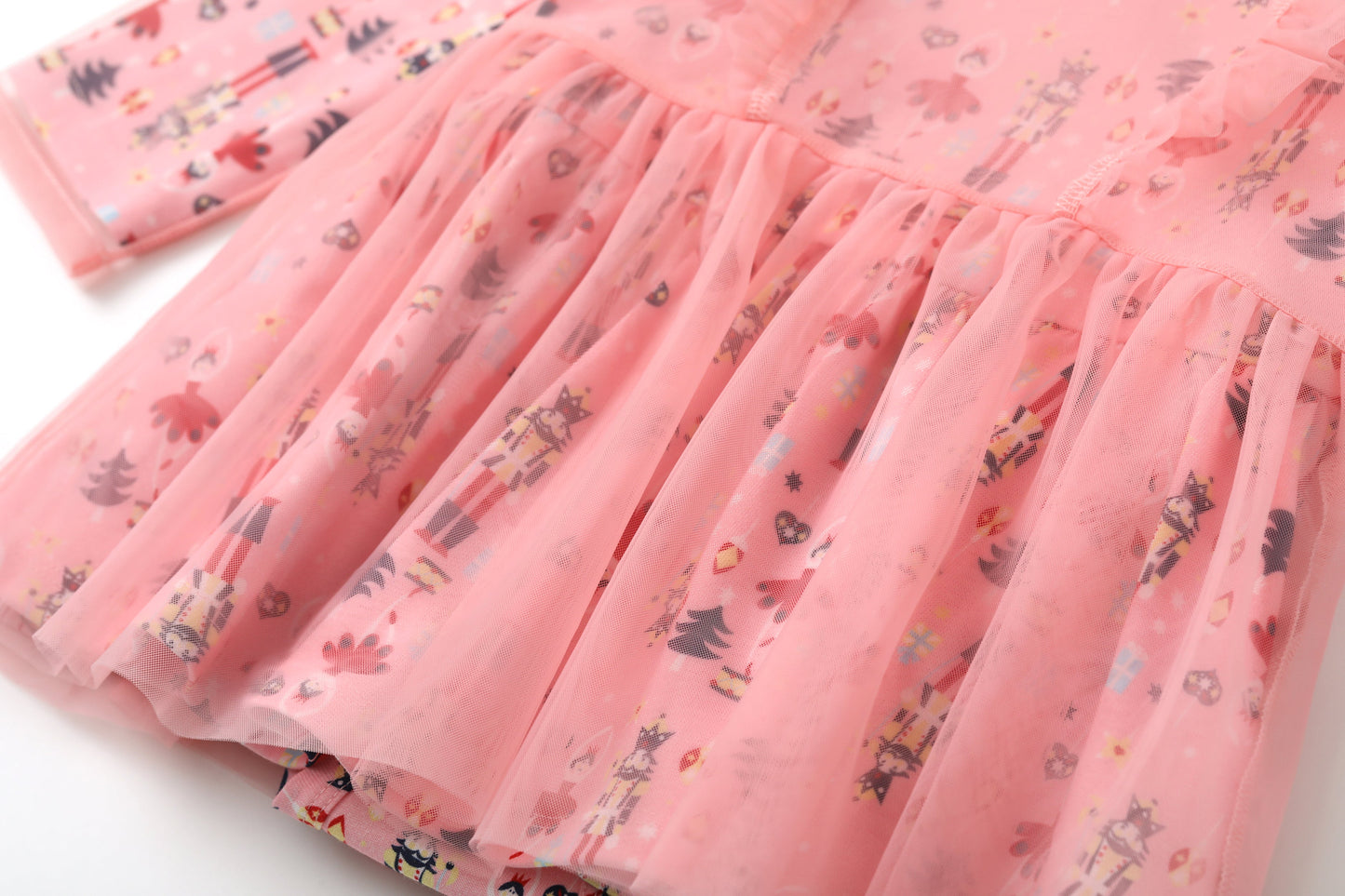 Nutcracker-Print Layered Dress