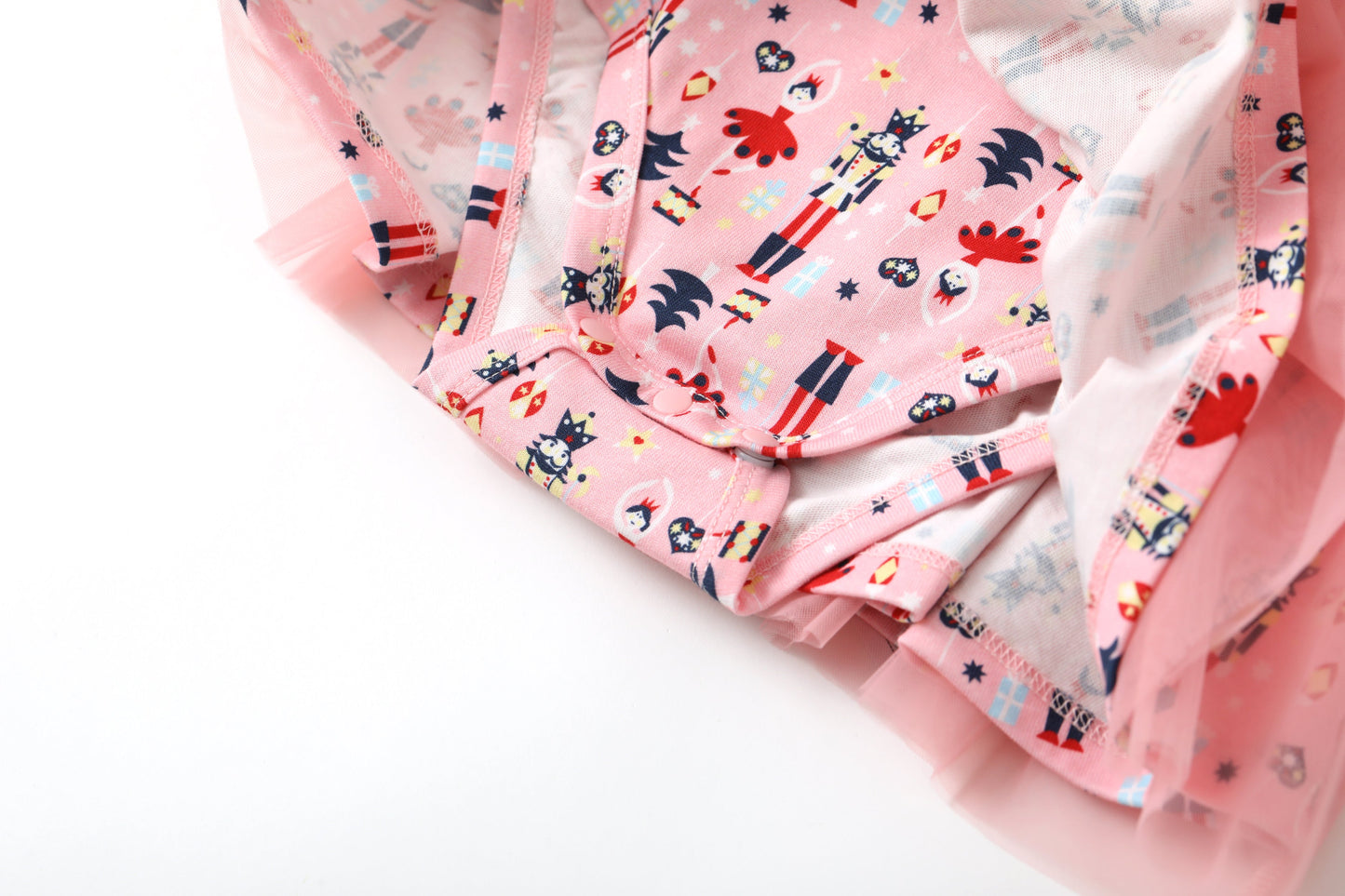 Nutcracker-Print Layered Dress