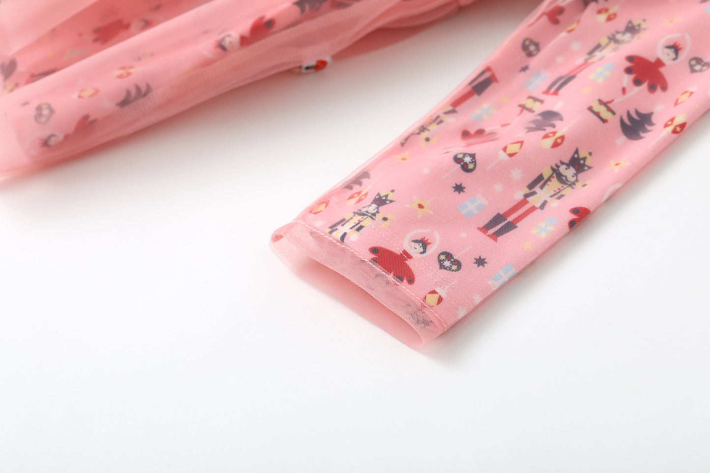 Nutcracker-Print Layered Dress