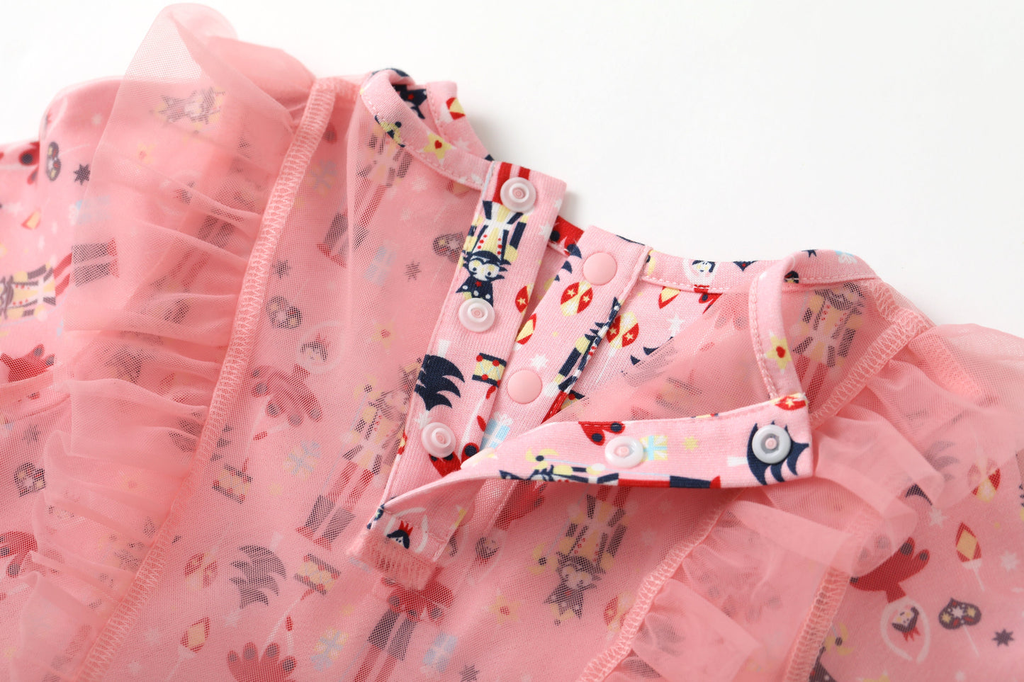 Nutcracker-Print Layered Dress