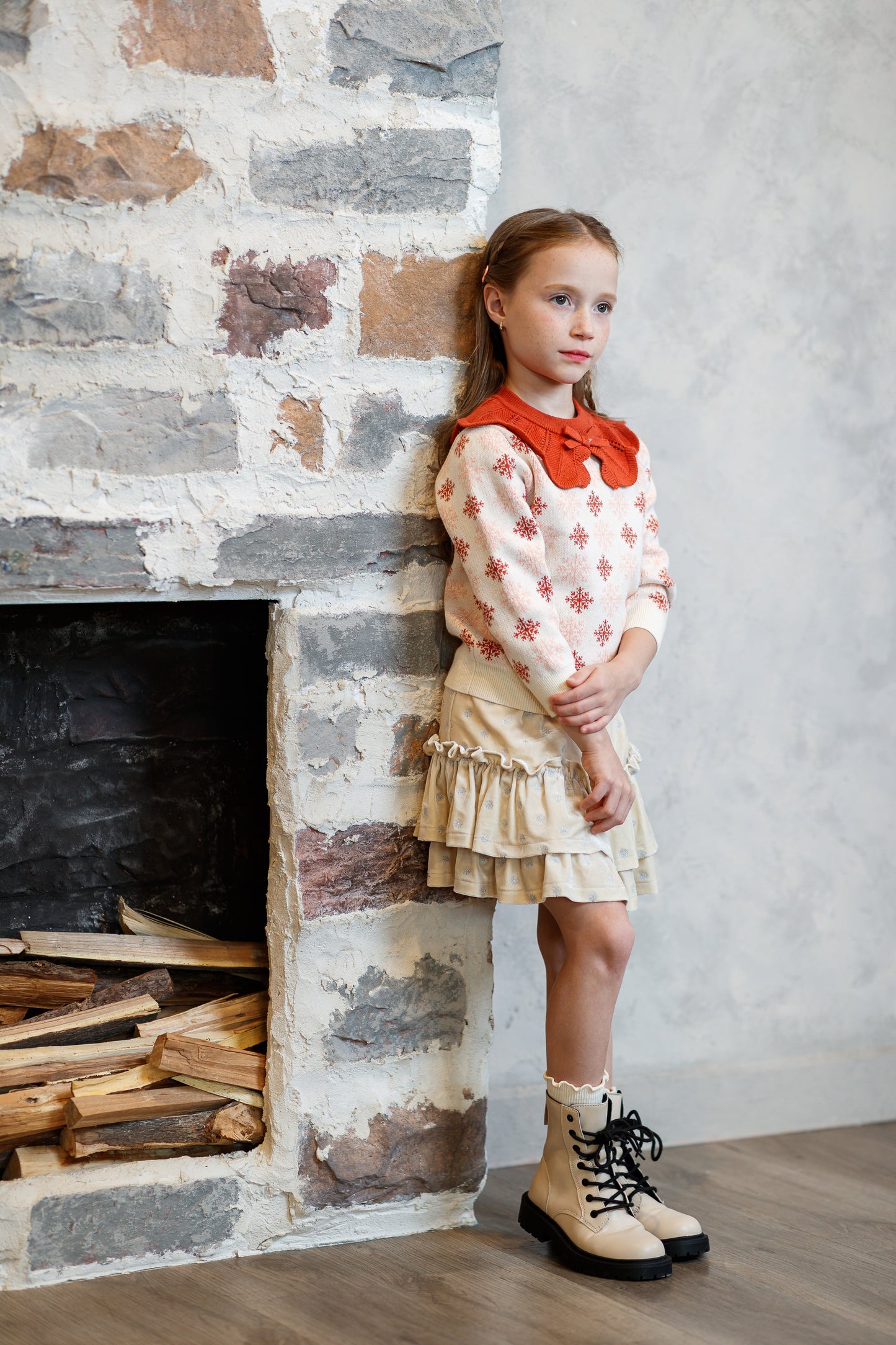 Collar Jacquard Jumper