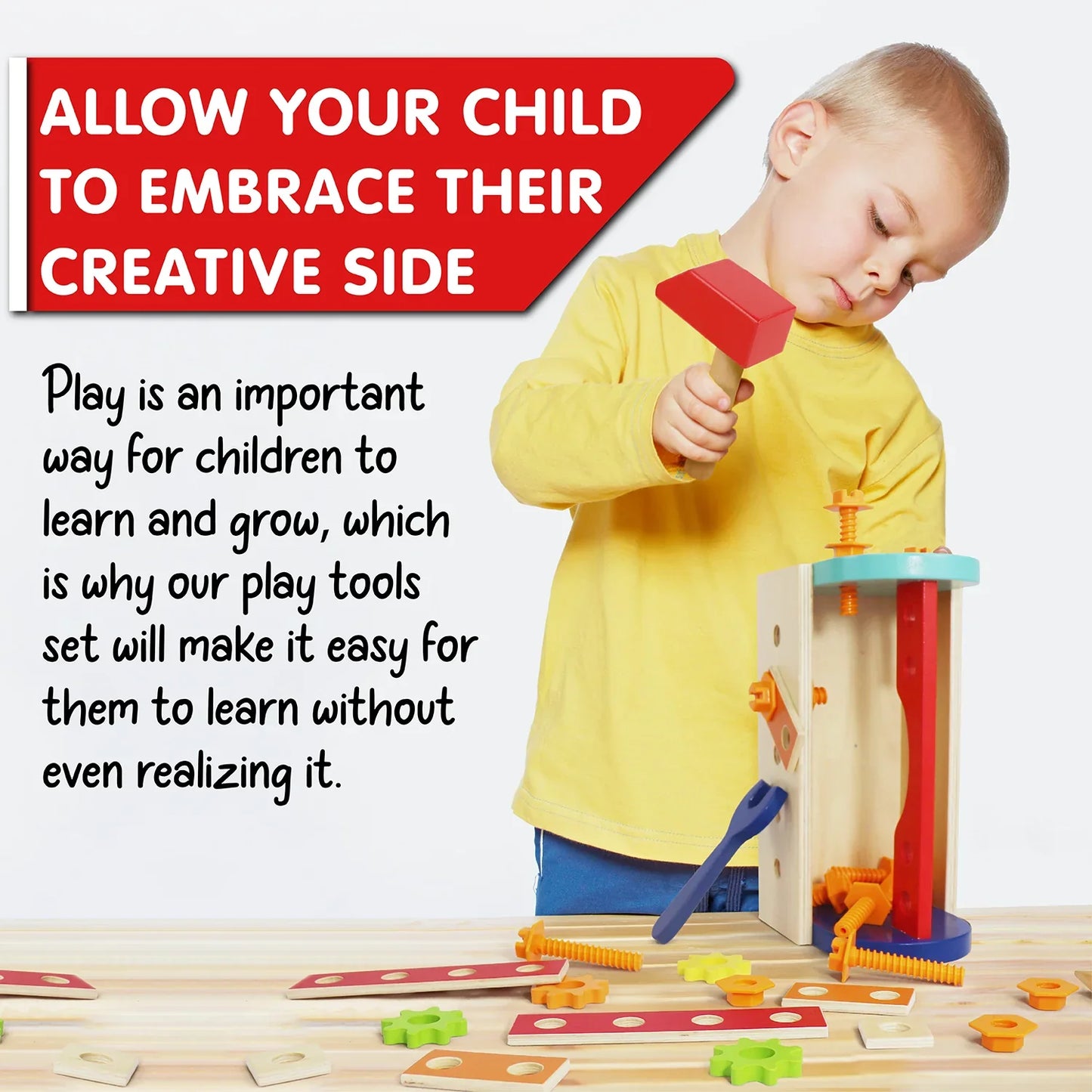 Leo & Friends Leo & Friends - "My First Tool" Box Wooden Toy