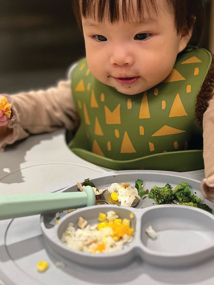Gina Silicone Bib - Army + Forest