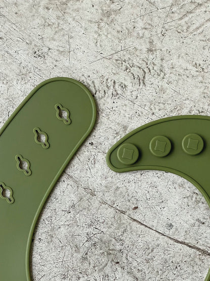 Gina Silicone Bib - Army + Forest
