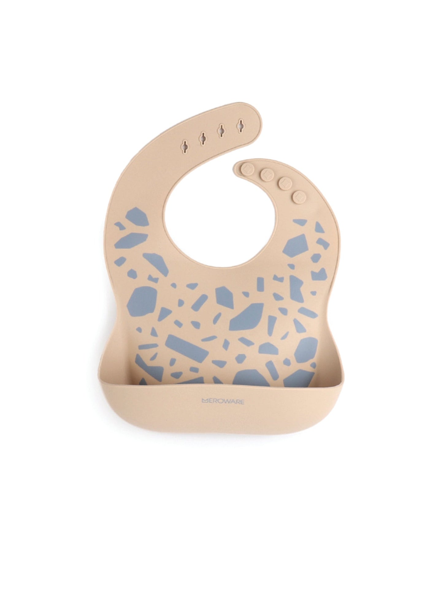 Gina Silicone Bib - Milk Tea + Terrazzo