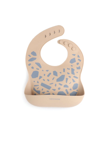 Gina Silicone Bib - Milk Tea + Terrazzo