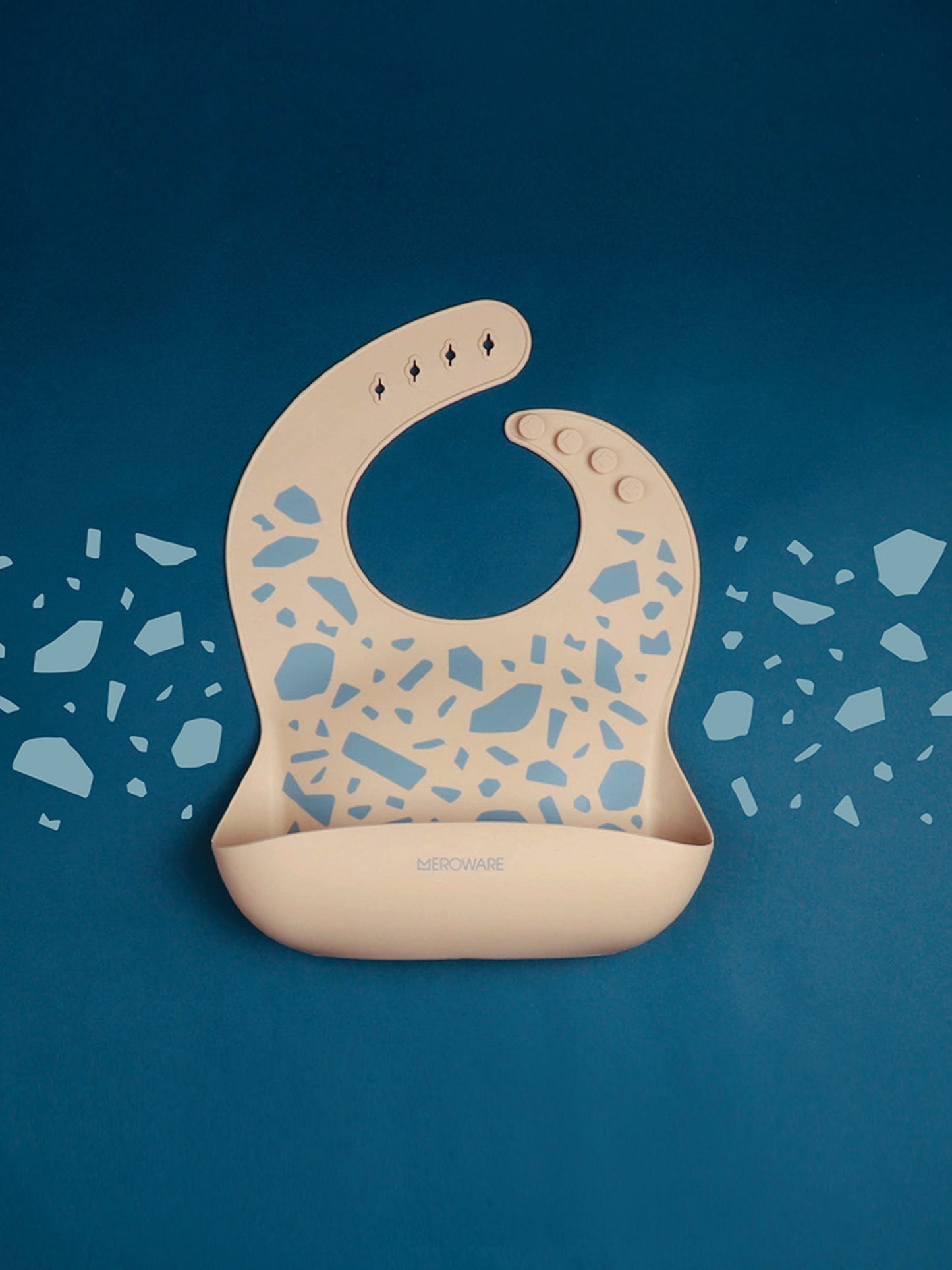 Gina Silicone Bib - Milk Tea + Terrazzo
