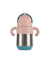 Matt Thermal Straw Bottle - Arctic + Blush
