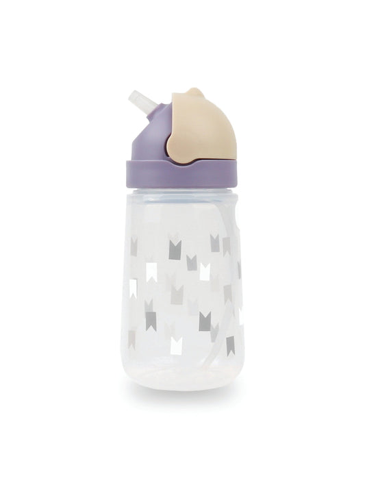 Matt Kid Straw Bottle- Purple & Milk Tea + Crown