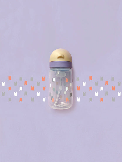 Matt Kid Straw Bottle- Purple & Milk Tea + Crown