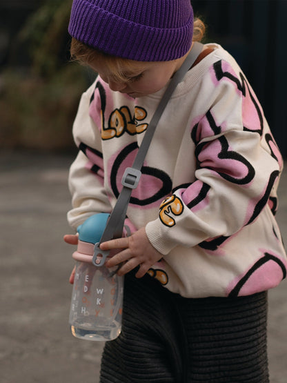 Matt Kid Straw Bottle - Arctic & Blush + Puzzle