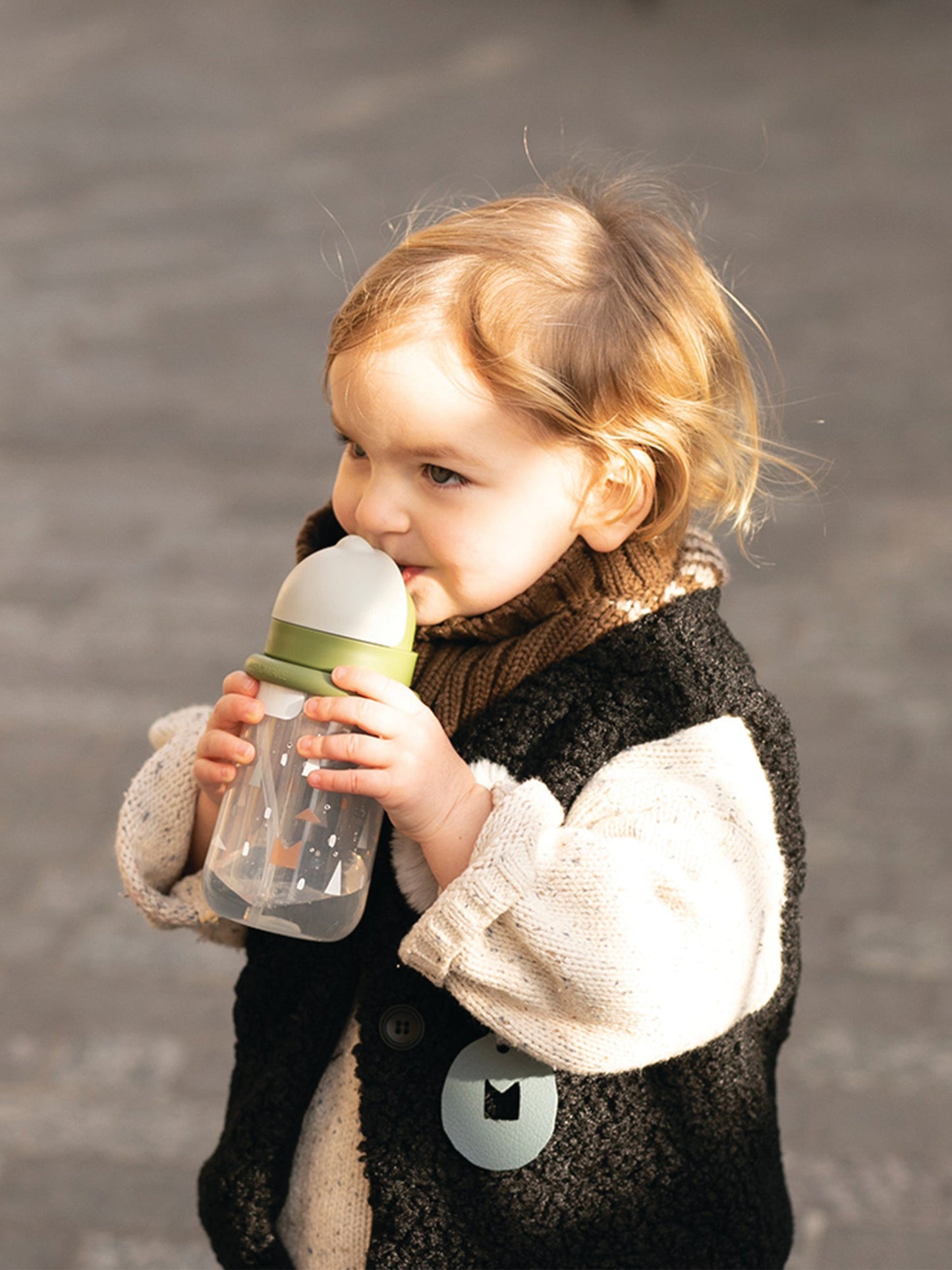Matt Kid Straw Bottle- Elephant & Army + Forest