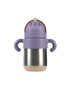 Matt Thermal Straw Bottle - Purple + Milk Tea