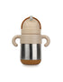 Matt Thermal Straw Bottle - Caramel + Milk Tea