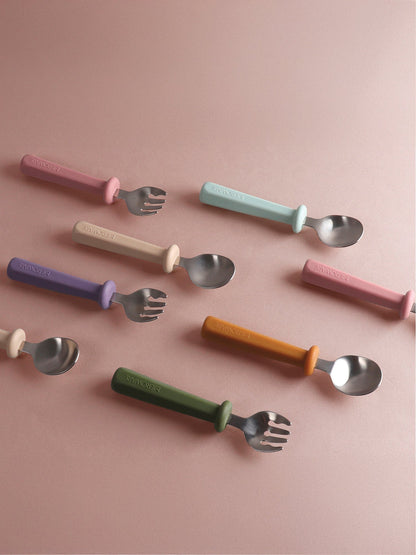 Nana Spoon And Fork Set- Caramel + Army
