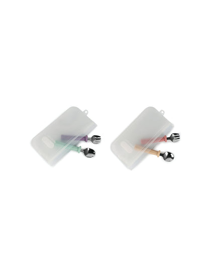 Nana Spoon And Fork Set- Mojito + Purple