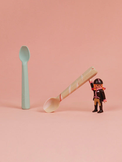 Gary Soft Spoon Set- Mojito + Milk Tea Swirl