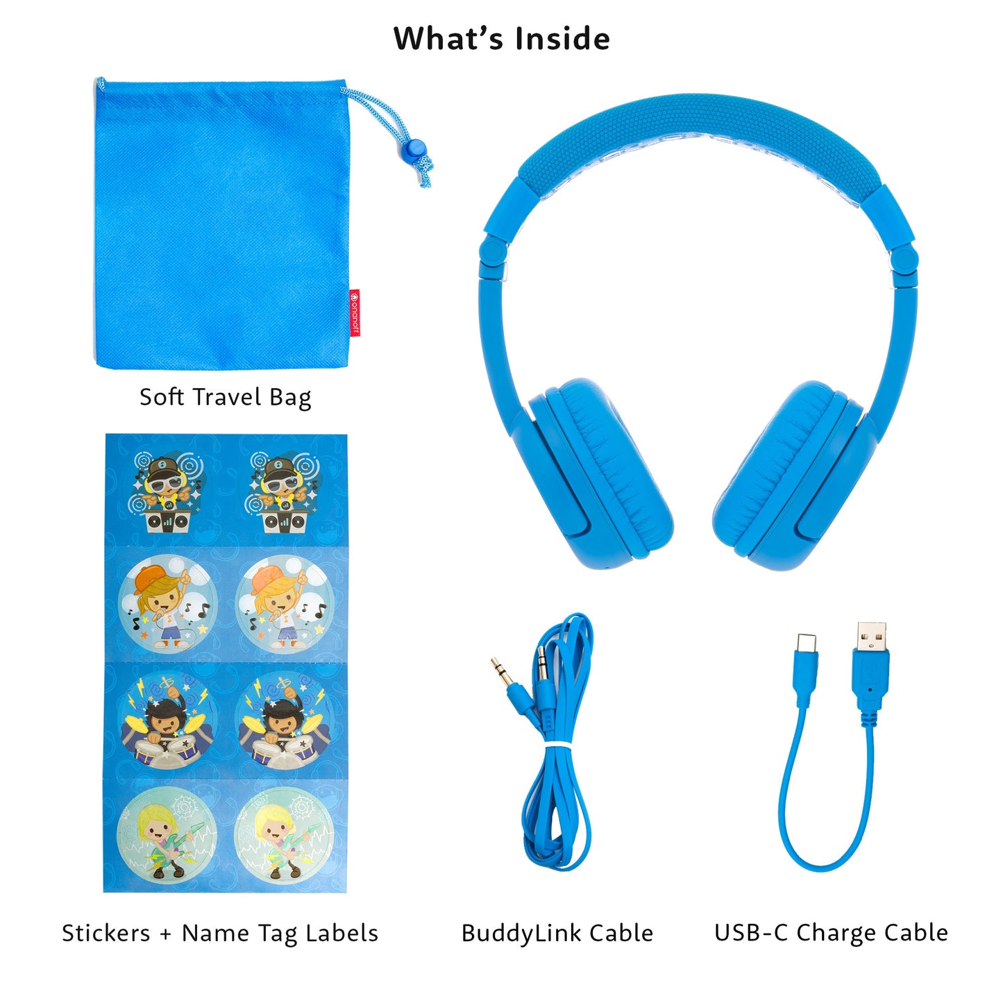 Onanoff Onanoff BuddyPhones Play+ (Cool Blue) Headphones & Headsets