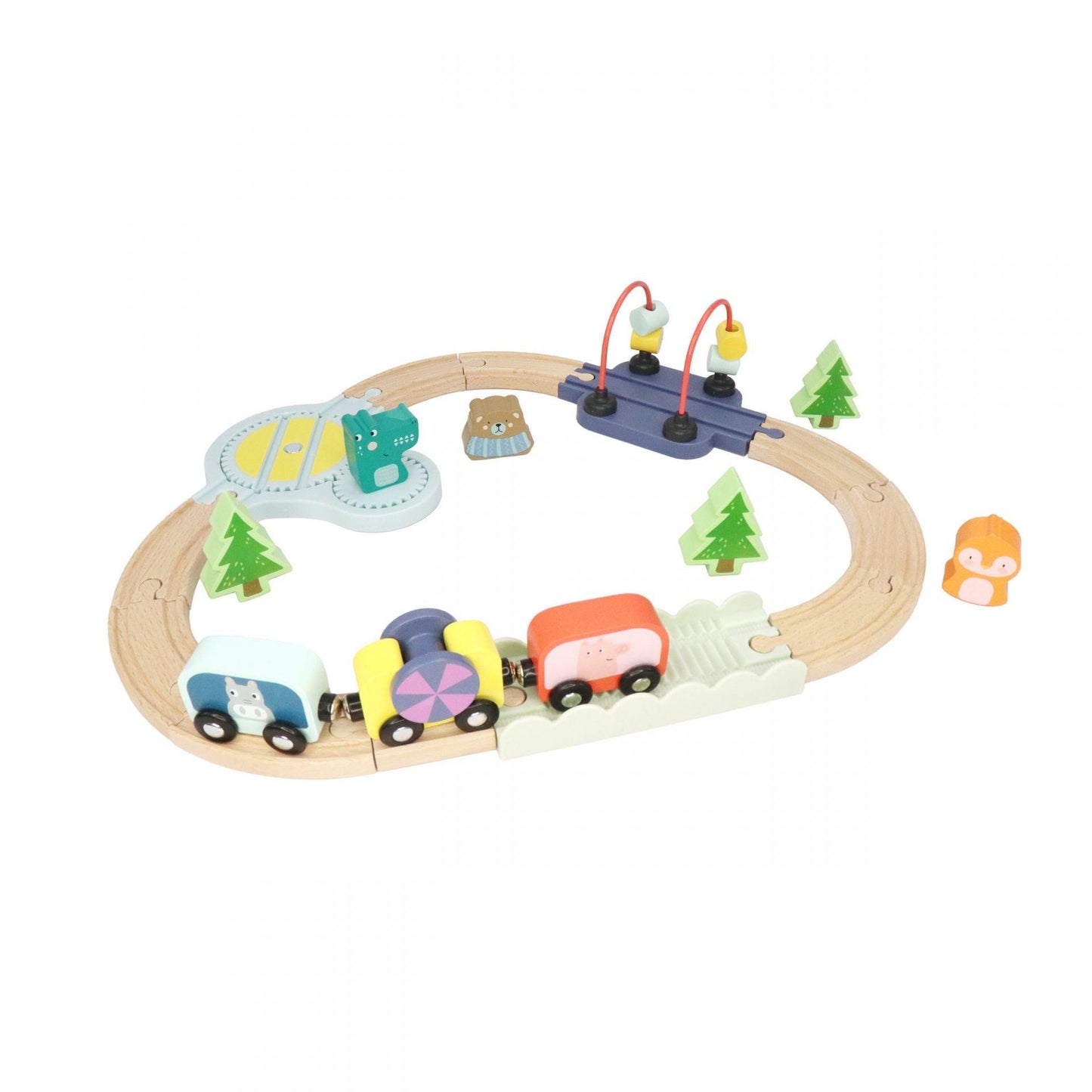 Leo & Friends Leo & Friends - Railway Jungle Set Wooden Toy