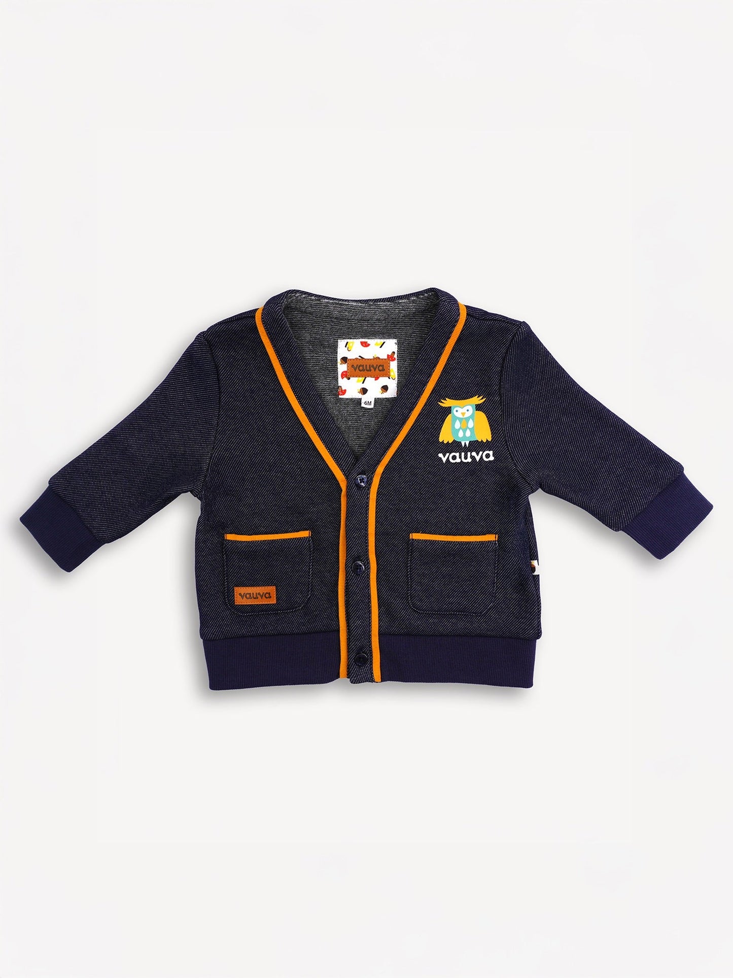 Owl-Print Cardigan