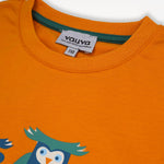 Owl-Printed Long Sleeve Tee