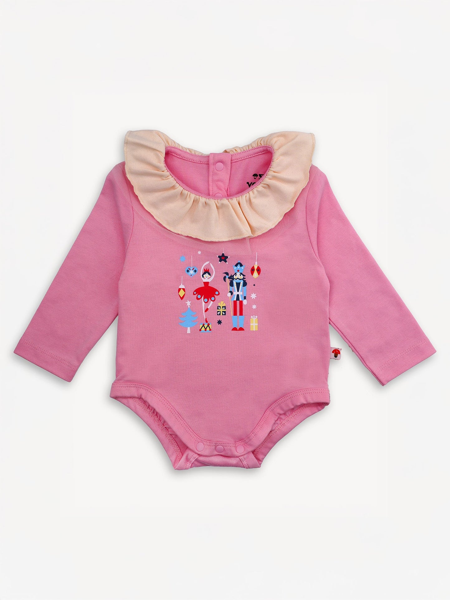 Nutcracker-Print Long Sleeve Bodysuit