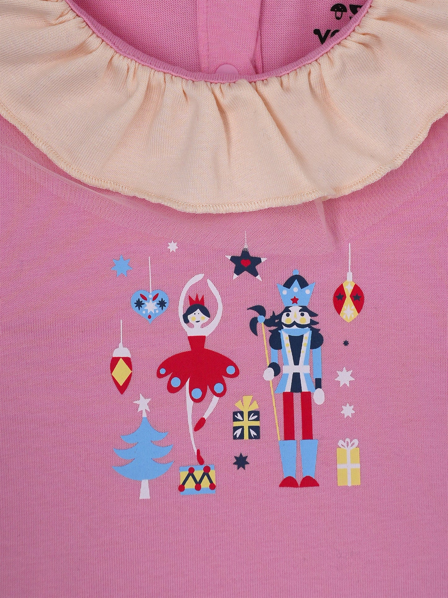 Nutcracker-Print Long Sleeve Bodysuit