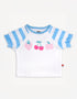 Baby Short Puff Sleeve Berries Print Tee