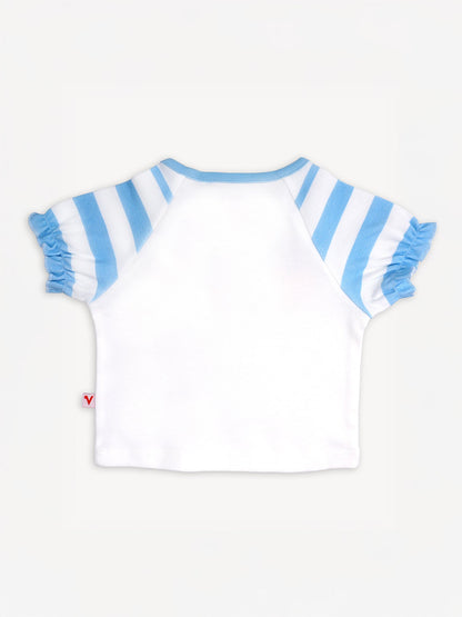 Baby Short Puff Sleeve Berries Print Tee
