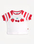 Baby Short Puff Sleeve Berries Print Tee