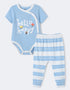 Baby Short Sleeve Stripes Bodysuit And Leggings Set