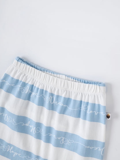 Baby Short Sleeve Stripes Bodysuit And Leggings Set