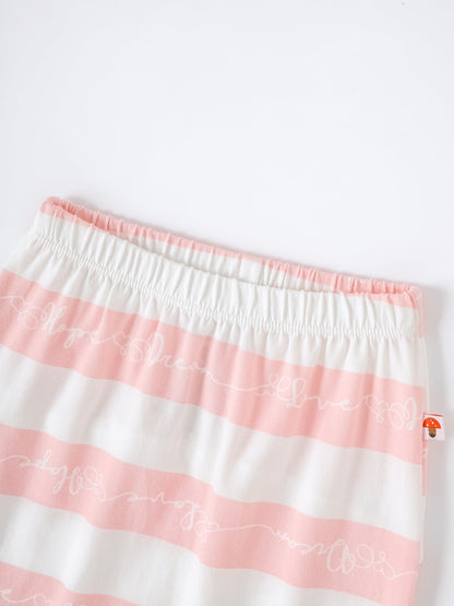 Baby Short Sleeve Stripes Bodysuit And Leggings Set