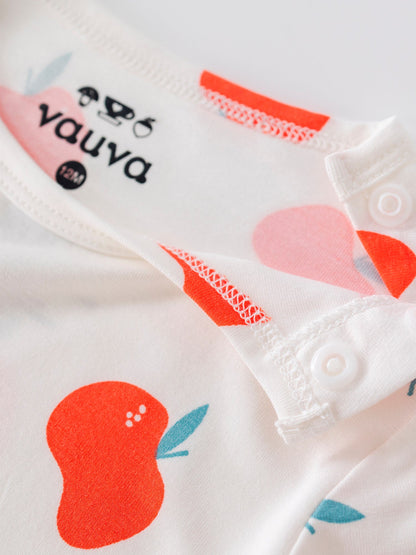 Baby Allover Print Long-Sleeved Top And Bottom Set