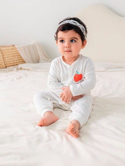 Baby Allover Print Long-Sleeved Romper Set