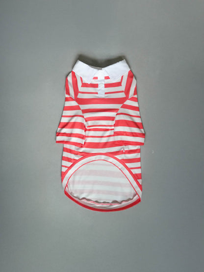 Dogs' Stripe Short-Sleeved Polo-Shirt