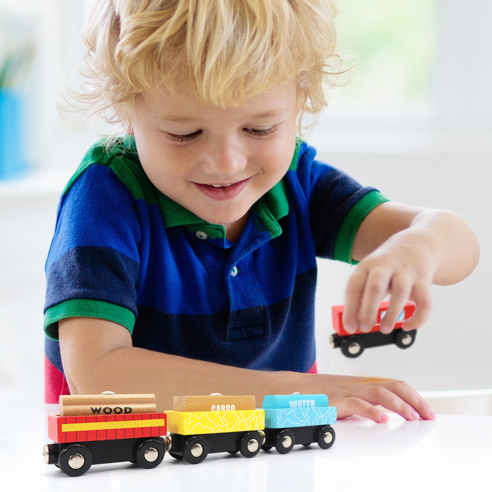 Leo & Friends Leo & Friends - Wooden Train Set 12 pcs Wooden Toy
