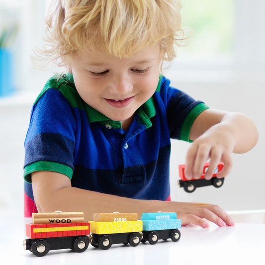 Leo & Friends Leo & Friends - Wooden Train Set 12 pcs Wooden Toy